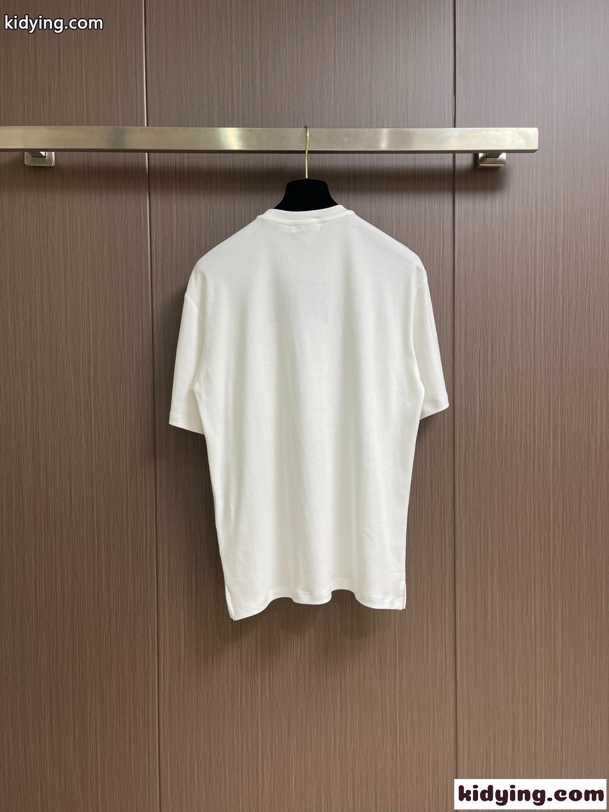 プラダ Tシャツ コピー シンプル 合わせやすい クルーネック 半袖Tシャツ-2
