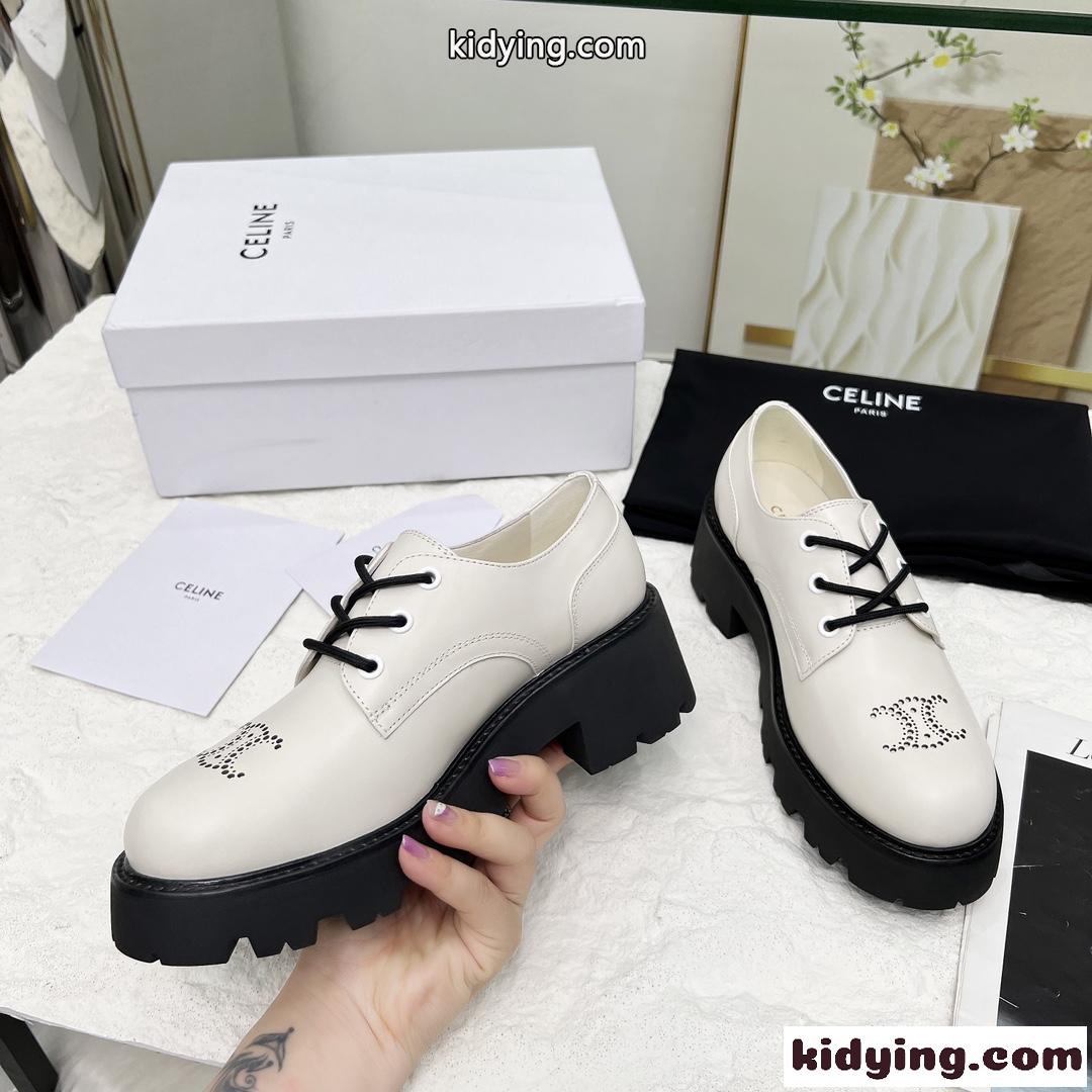 セリーヌ シューズ コピー レディース CELINE トリオンフ パンチング ローファー-2