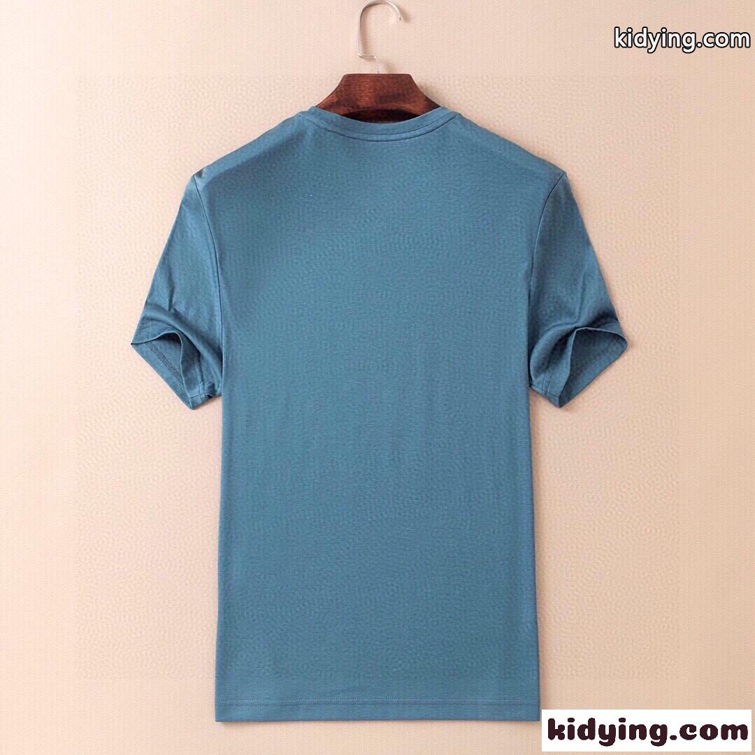 シンプル シルケット加工 快適 バーバリー Tシャツ コピー クルーネック 半袖 トップス-1