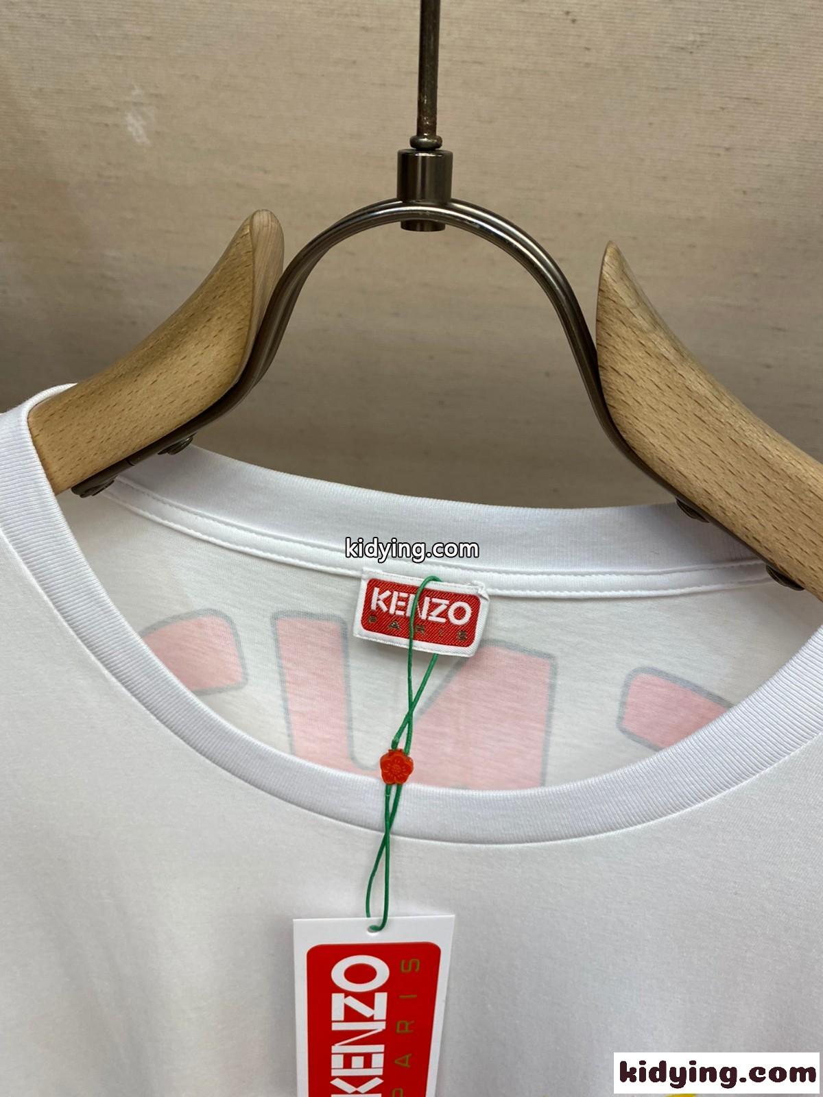 KENZO BOWLING オーバーサイズ 半袖Tシャツ クルーネック ケンゾー Tシャツ コピー ホワイト-1