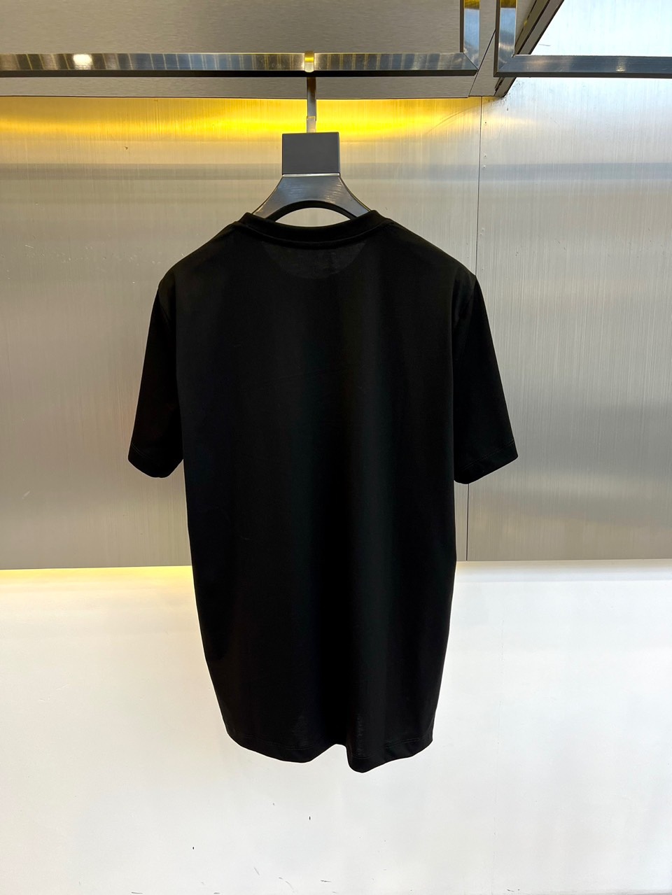 シンプル ロゴ入り コットンジャージー 半袖Tシャツ プラダ Tシャツ コピー ブラック-4