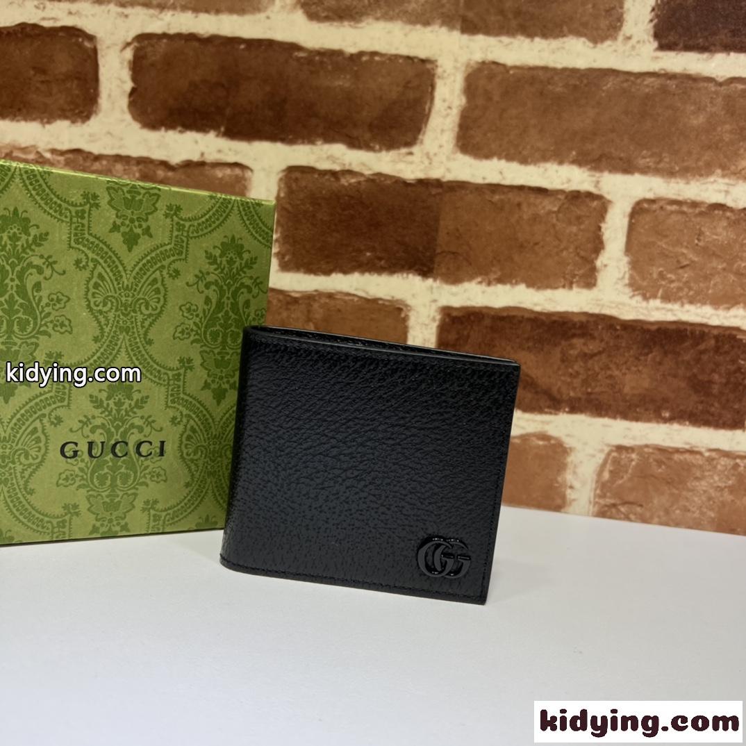 シンプル ダブルG カードケース ウォレット 二つ折り グッチ 財布 コピー メンズ-1