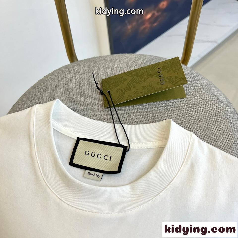 グッチ Tシャツ コピー 定番 合わせやすい ロゴ 半袖tシャツ ホワイト-2