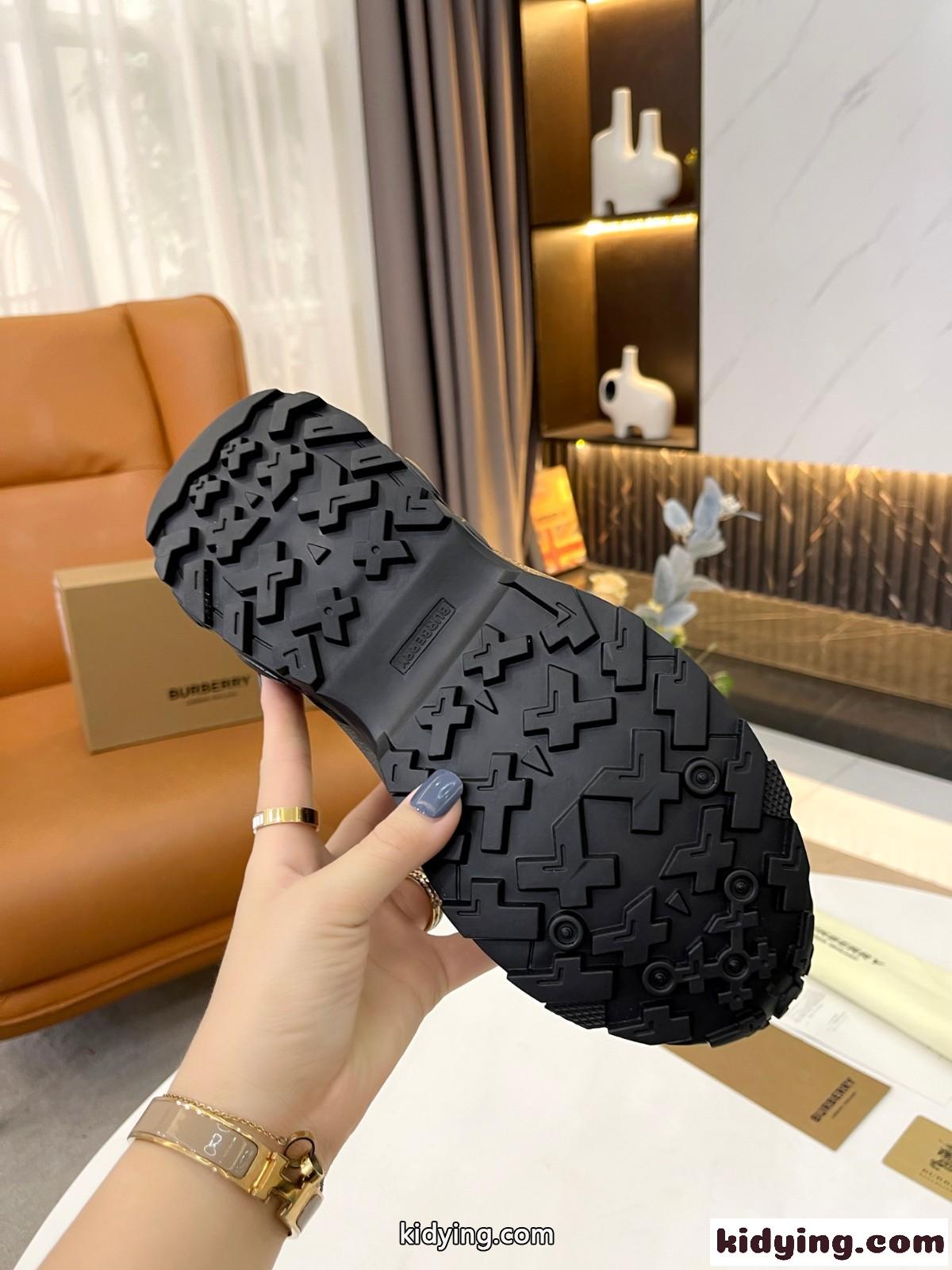 大人気 ビンテージ チェック コットン スニーカー バーバリー スニーカー コピー-1
