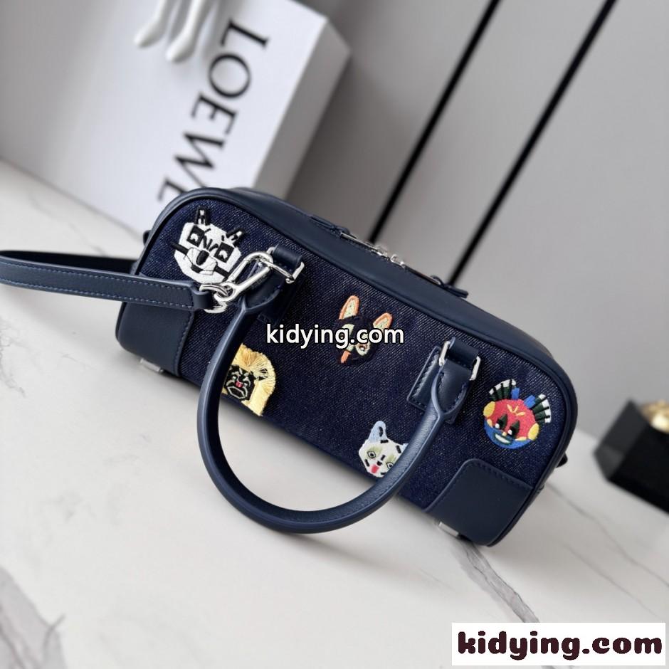 LOEWE x Louis Wain ロエベ アマソナ23 バッグ スーパーコピー デニム-1