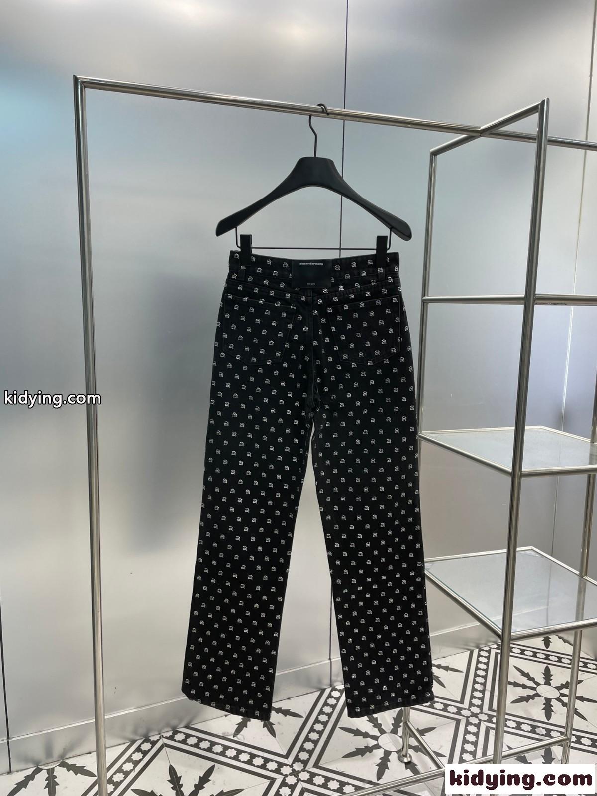 アレキサンダーワング ジーンズ コピー 人気 おしゃれ ロゴ デニムパンツ-1
