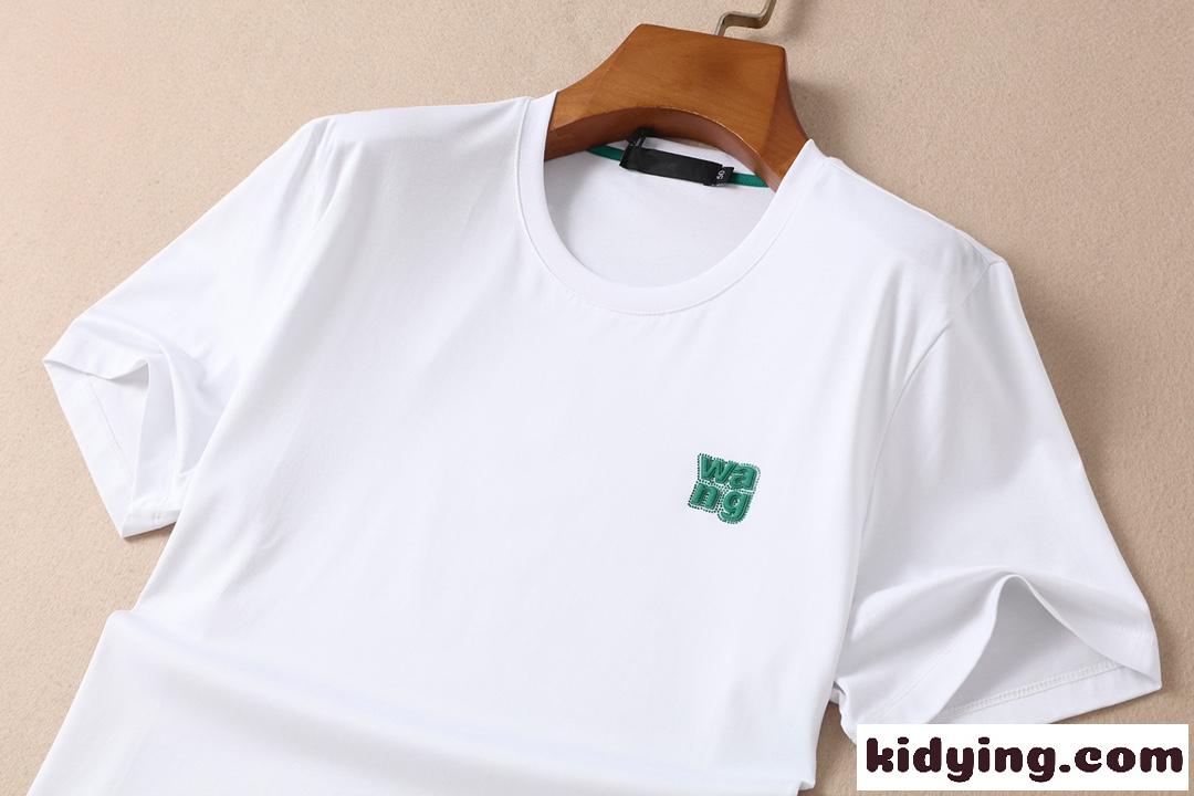 アレキサンダーワング Tシャツ コピー 半袖 春夏 シンプル ロゴ トップス メンズ 快適 クルーネック ホワイト ブラック-3