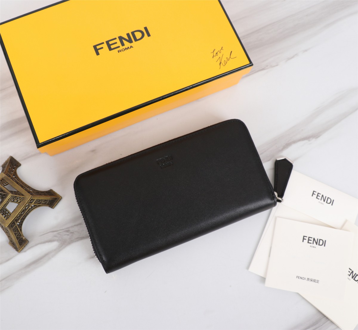 FENDI バグズアイ レザー 長財布 フェンディ 財布 コピー ウォレット-0