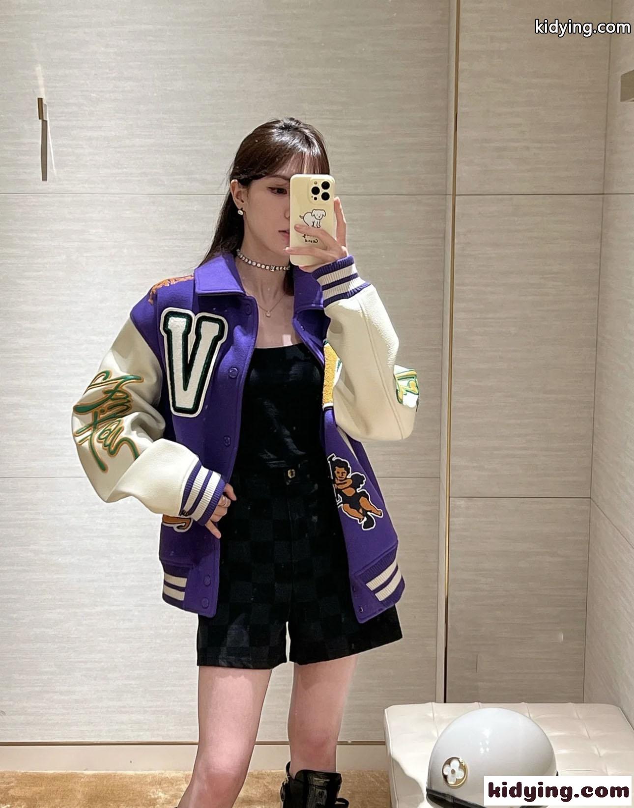 22FWメンズ☆大人気 ミックスレザー バーシティブルゾン ルイ・ヴィトン ジャケット コピー-5