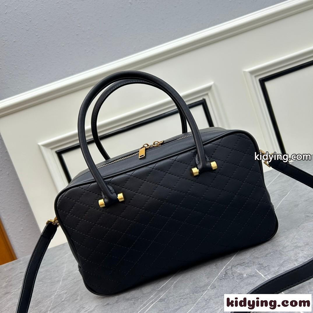YSL リヤ ダッフルバッグ イヴ・サンローラン バッグ コピー 大容量 ブラック-1