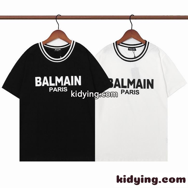 おしゃれ カジュアル クルーネック 春夏 定番 バルマン Tシャツ コピー 半袖 トップス-1