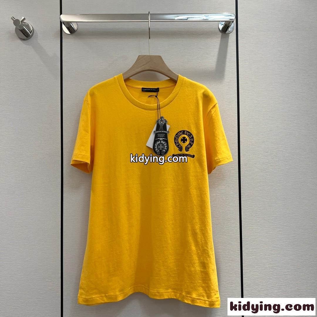 3色あり カジュアル ゆったり クロムハーツ 半袖Tシャツ コピー 定番 人気 ロゴ 刺繍 レディース ファッション-5