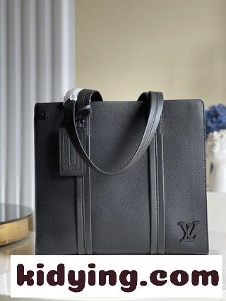 黒のブリーフケース TOTEバッグの新しいLV Aerogram Toteバッグは柔らかくて繊細な粒の小さな牛革を取材し ルイヴィトン バッグ 一覧コピー-4