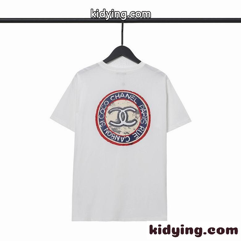 着心地いい カジュアル お洒落 ロゴ プリント クルーネック 半袖 トップス シャネル tシャツ コピー 定番 春夏 ホワイト ブラック-2