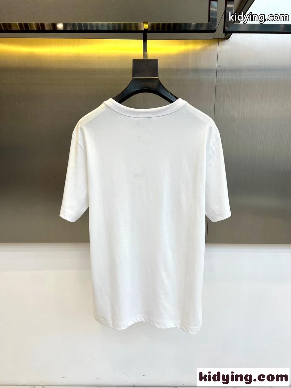 シンプル ロゴ 半袖Tシャツ クリスチャン・ディオール Tシャツ 偽物 ホワイト-4