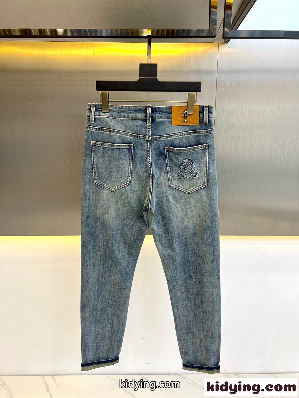 カジュアル 定番 ストレッチ デニムパンツ クロムハーツ ジーンズ コピー-1