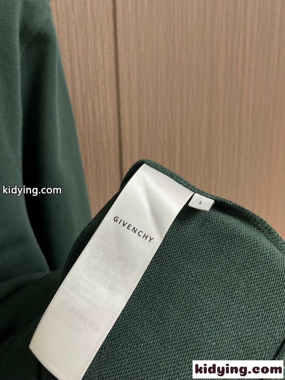 GIVENCHY 4Gロゴ コットン スウェットシャツ ジバンシィ Tシャツ 偽物 グリーン-3