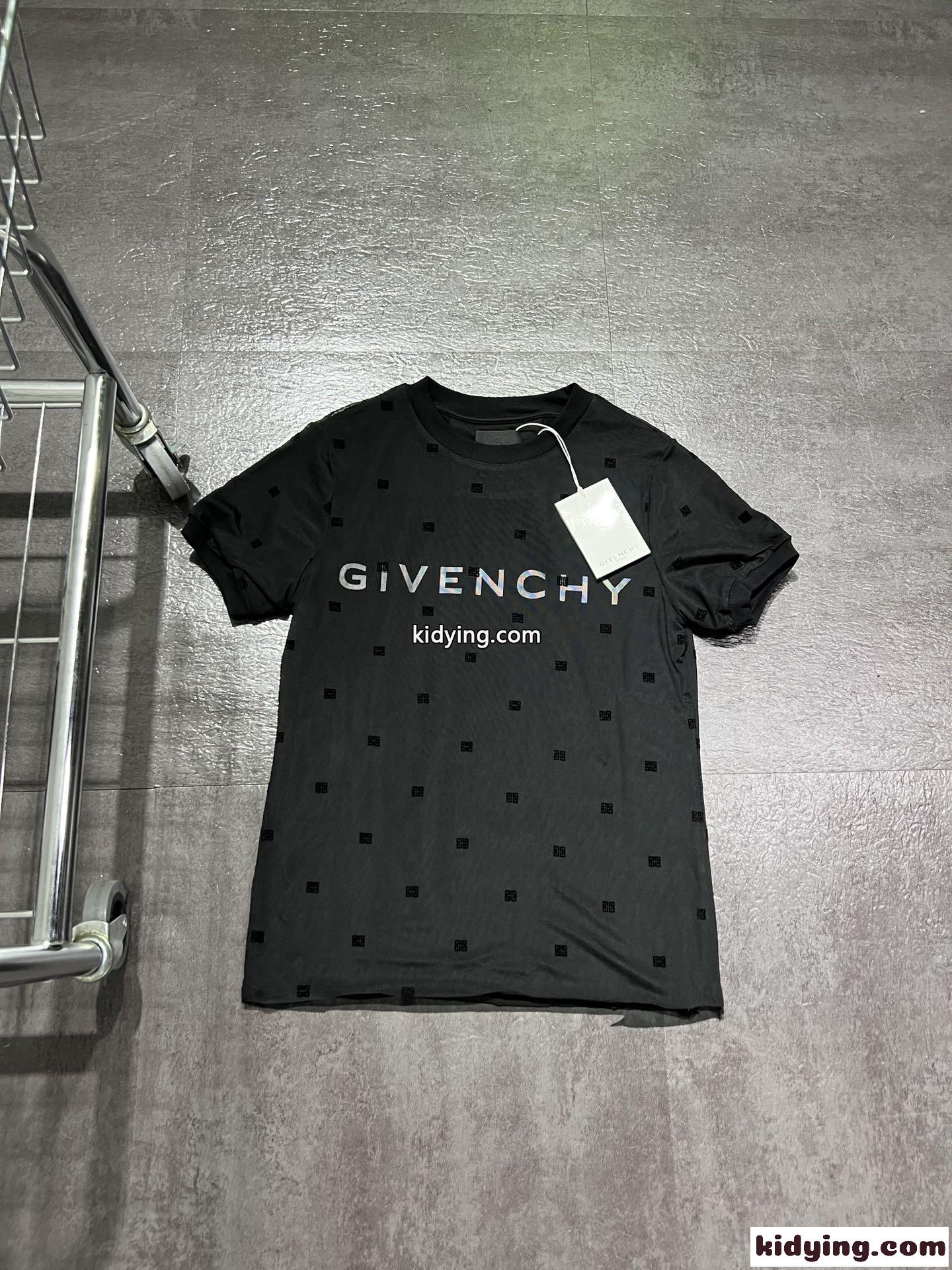 ダブルレイヤー 4G チュール クルーネック 半袖Tシャツ ジバンシィ Tシャツ コピー-4