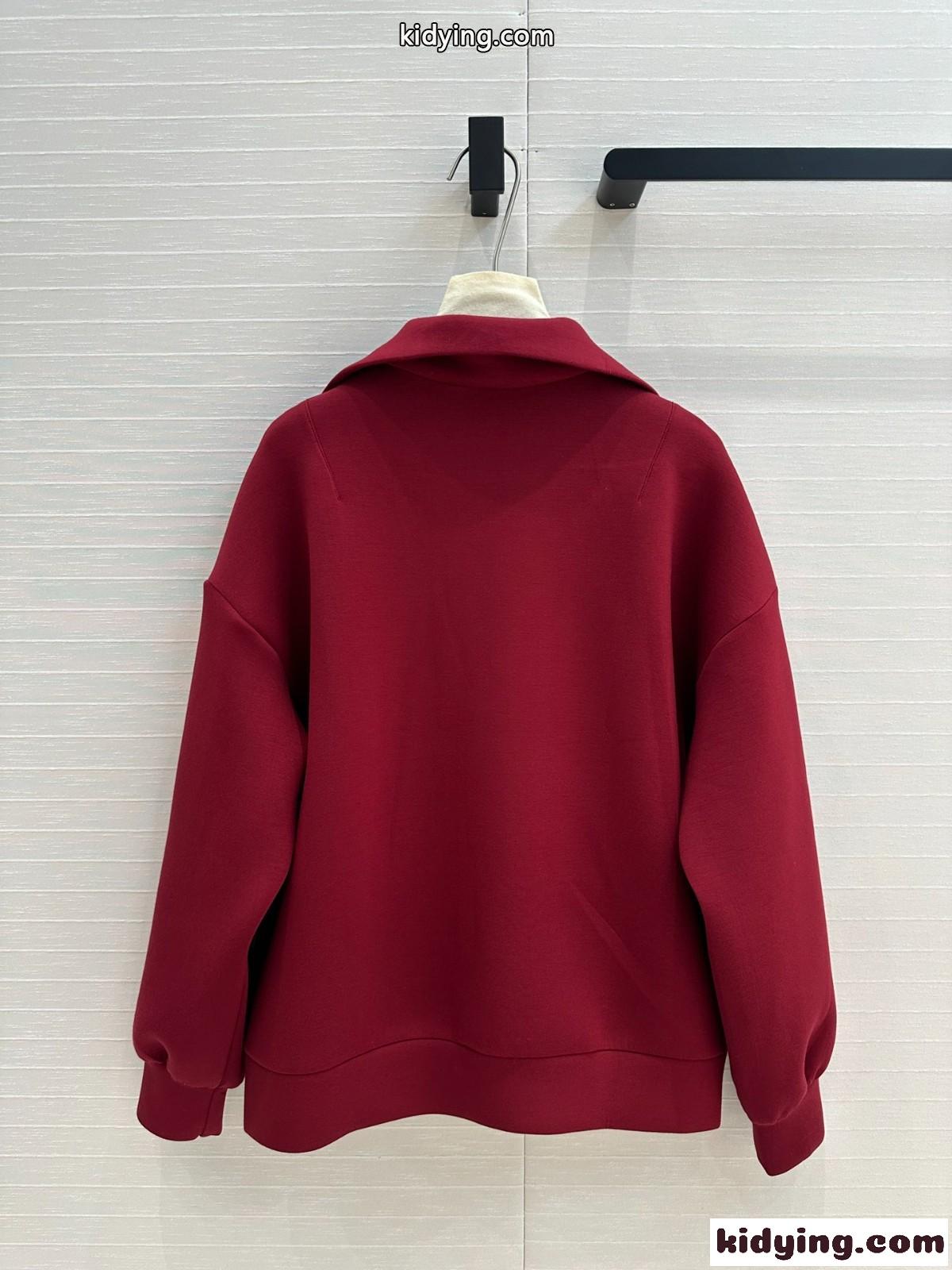 ハーフジップ ハイネック ロゴ入り スウェットシャツ グッチ Tシャツ コピー レッド-4