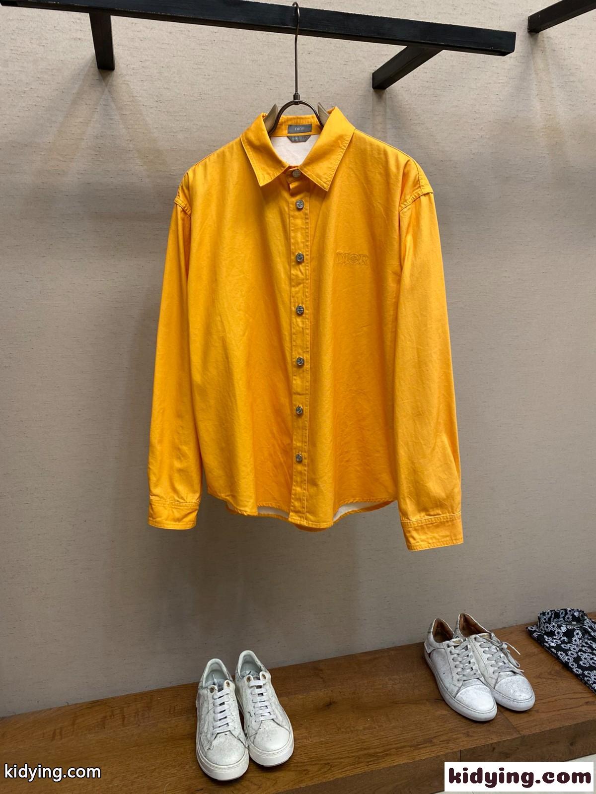 DIOR AND STONE ISLAND オーバーシャツ クリスチャン・ディオール シャツ コピー イエロー-1