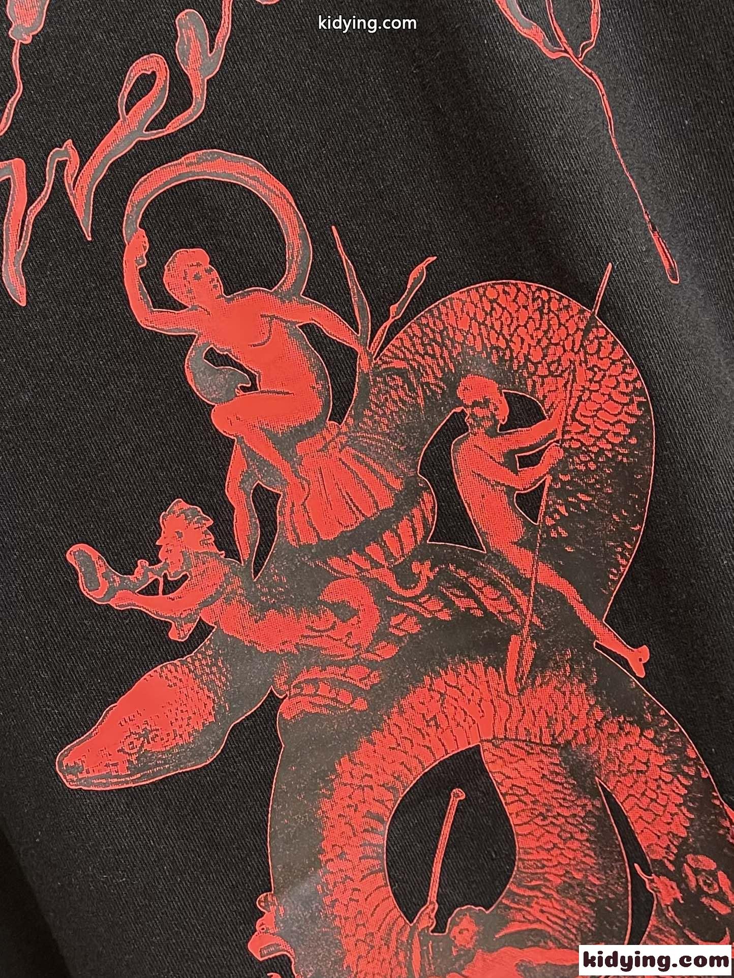 コットン シャンデリア＆スネークプリント Tシャツ ジバンシィ Tシャツ 偽物-4