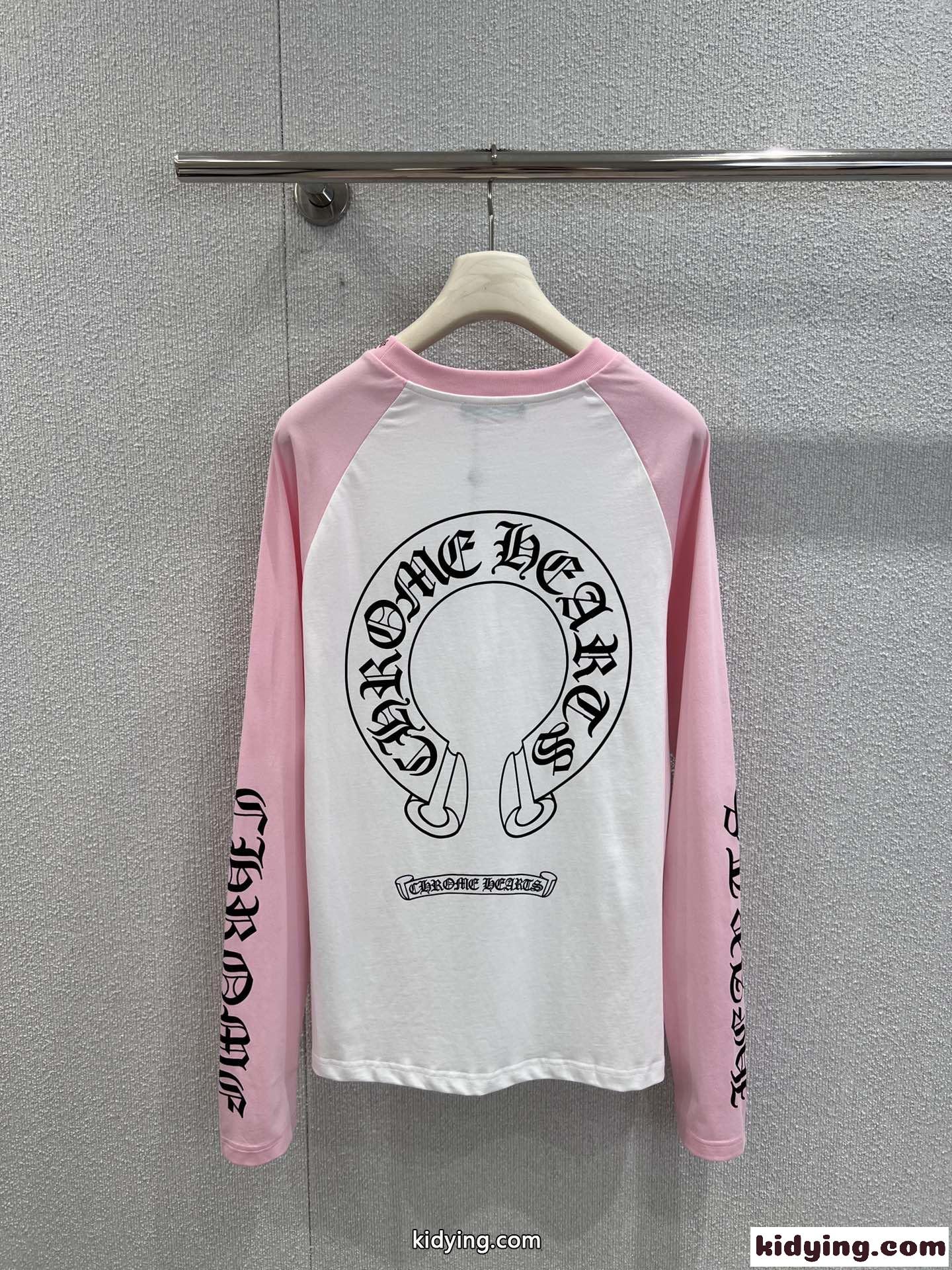 ロゴプリント ラグランスリーブ 長袖Tシャツ クロムハーツ Tシャツ 偽物 コットン-0