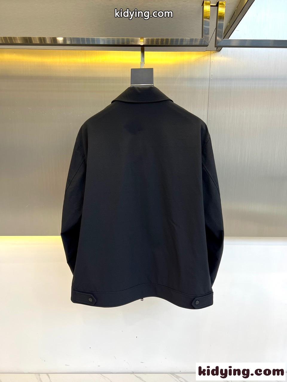 大人 カジュアル 上品 ジップアップブルゾン プラダ ジャケット コピー ブラック-4