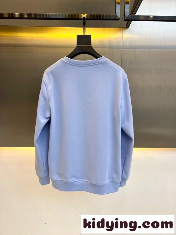 DGロゴ クルーネック スウェットシャツ ドルチェ&ガッバーナ Tシャツ コピー ブルー-4