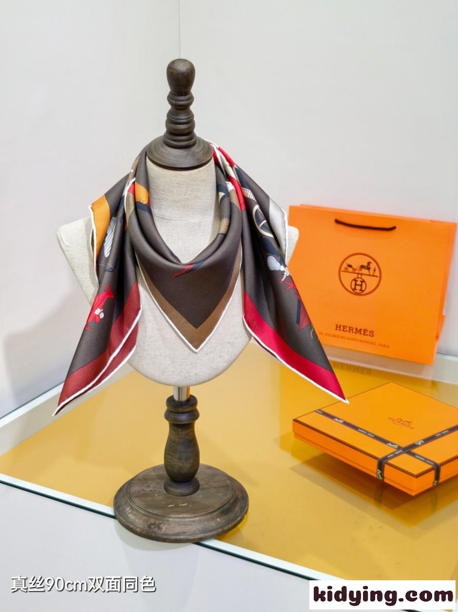 エルメス スーパーコピー エレガント 華麗なるイリュージョン シルクスカーフ-3
