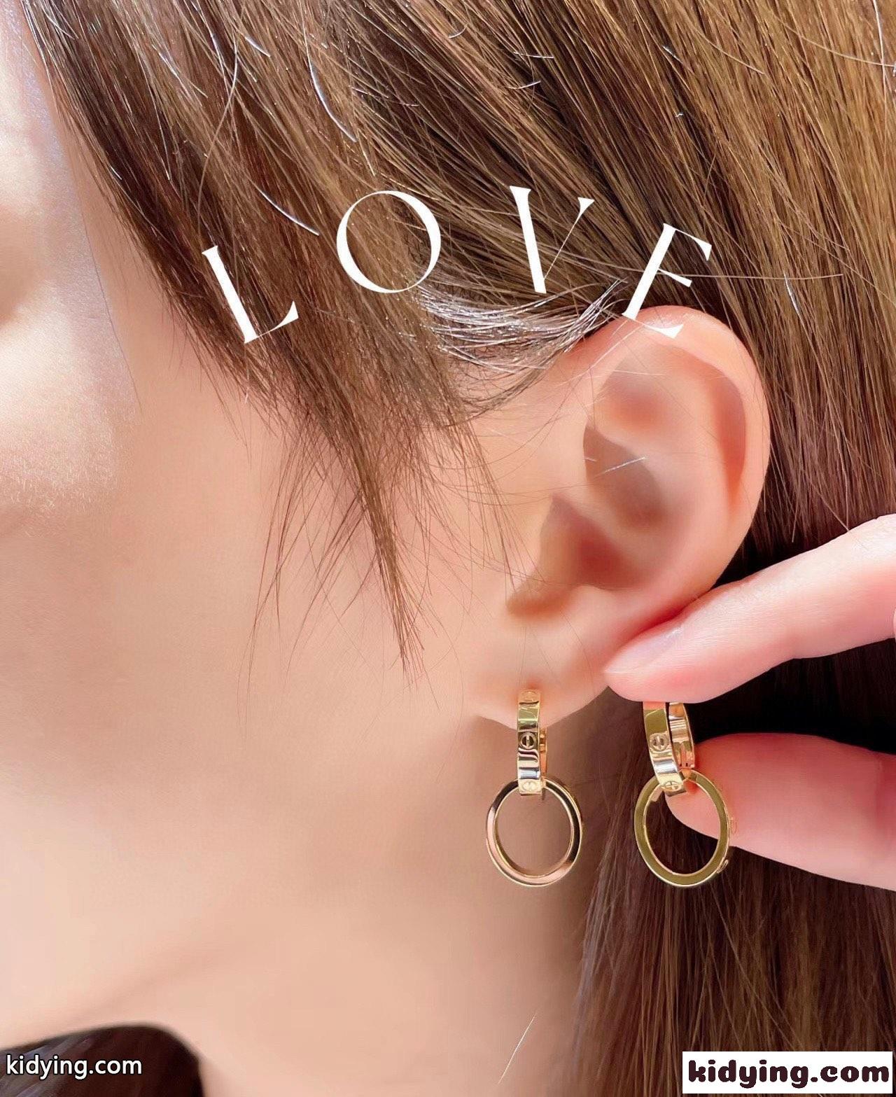 洗練された 人気 合わせやすい カルティエ LOVEイヤリング コピー ピアス-4