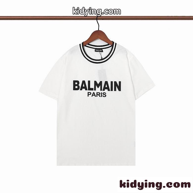 おしゃれ カジュアル クルーネック 春夏 定番 バルマン Tシャツ コピー 半袖 トップス-3