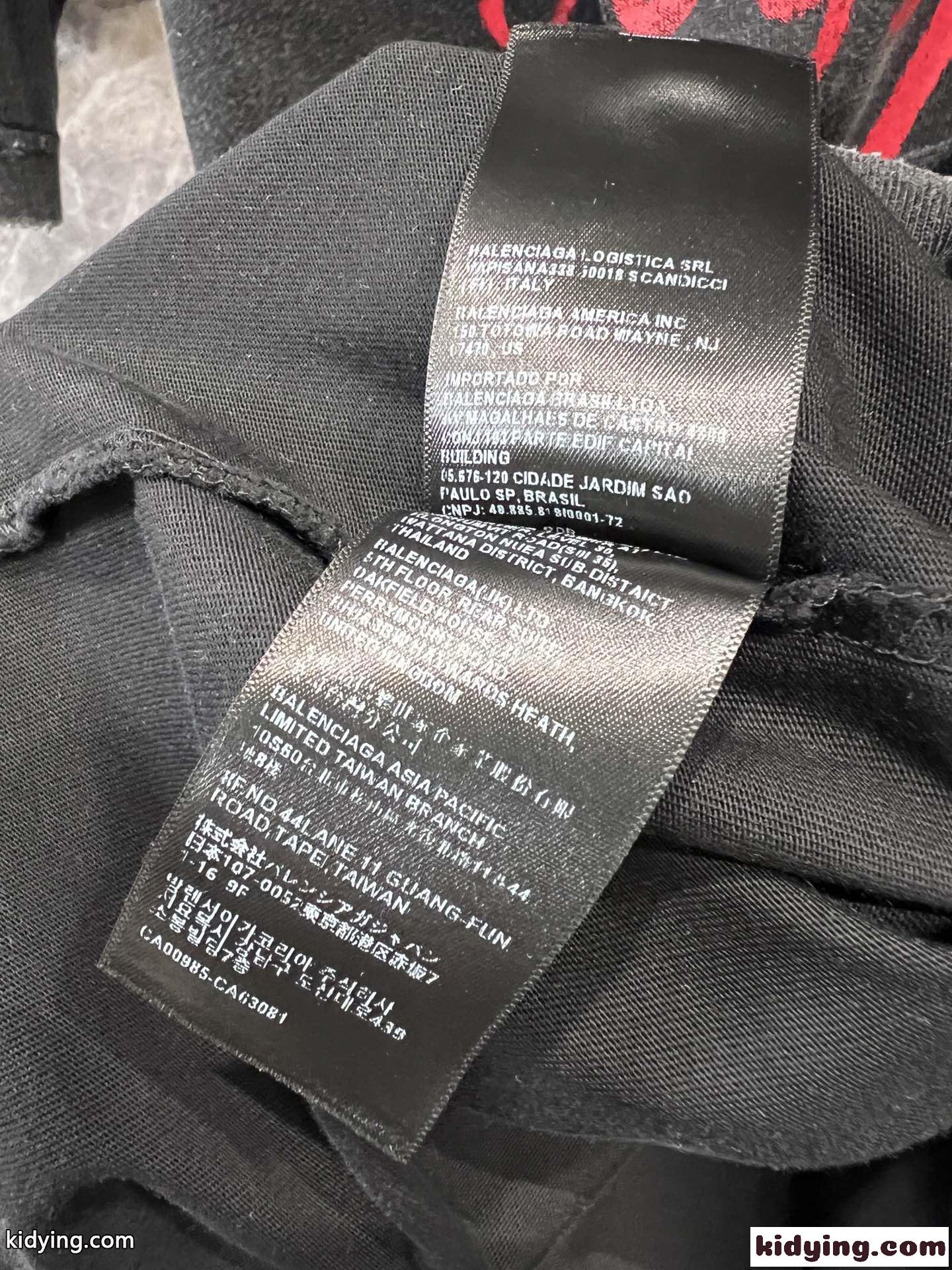 プリント入り オーバーサイズ 半袖Tシャツ バレンシアガ Tシャツ コピー ブラック-4
