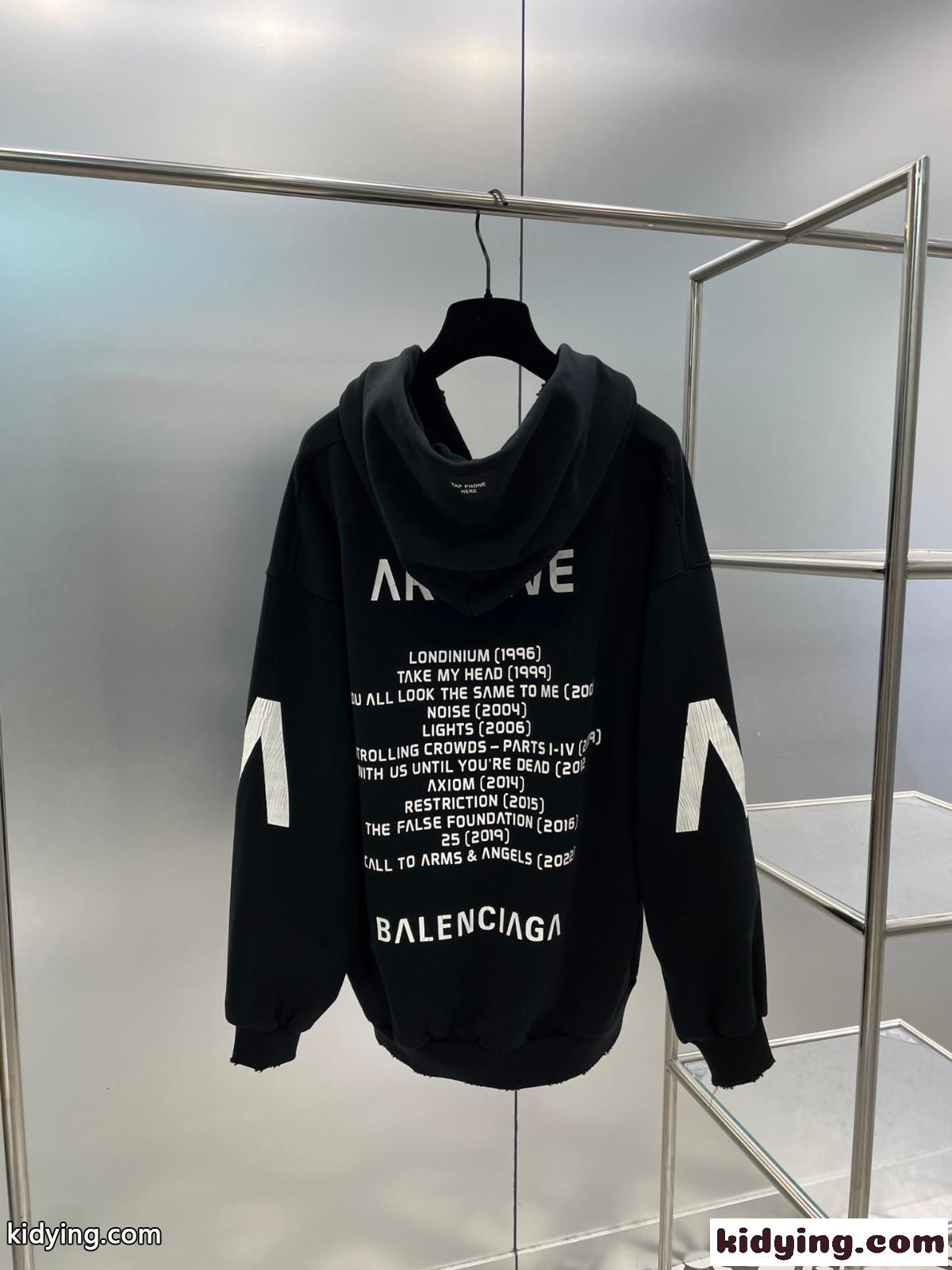 BALENCIAGA x Archive ジップアップ フーディー バレンシアガ パーカー コピー-2