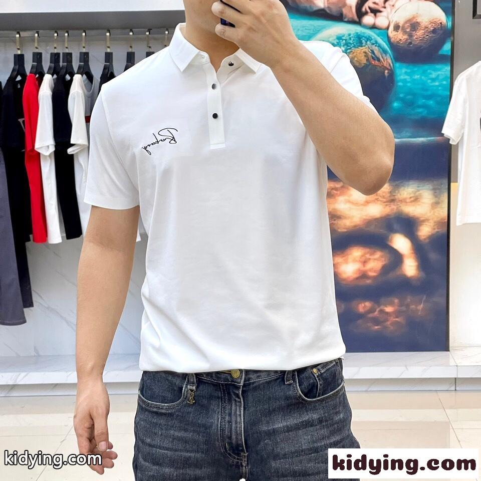 洗練された ビジネス カジュアル 半袖 ポロシャツ バーバリー Tシャツ コピー ホワイト-1