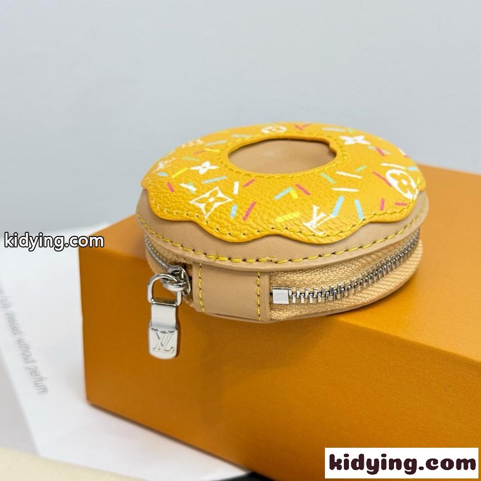 ルイ・ヴィトン キーホルダー 偽物 バッグチャーム・LV ドーナッツ イエロー-0