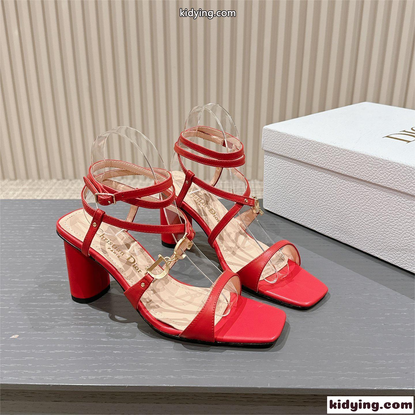 洗練された 9cm Cest Dior ヒールサンダル クリスチャン・ディオール サンダル コピー レッド-0