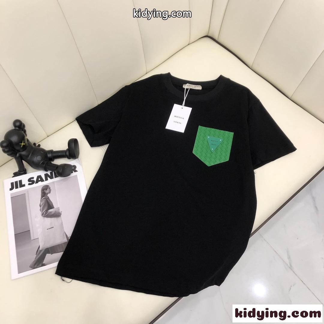 ベーシック 高級感 春夏 新作 合わせやすい ラウンドネック 半袖 ボッテガヴェネタ tシャツ コピー レディース-0