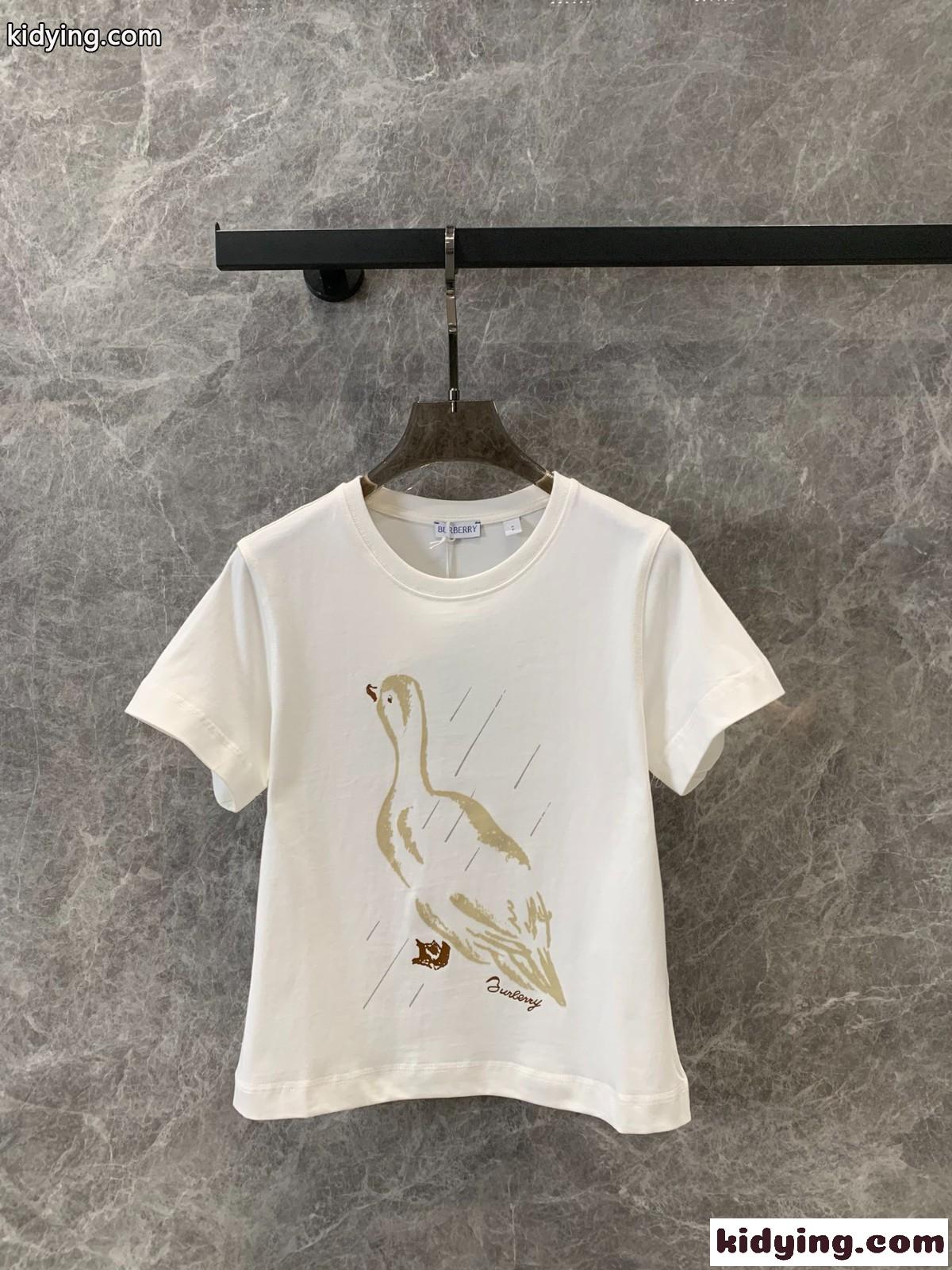 ダック コットンTシャツ バーバリー Tシャツ コピー 半袖 トップス-0
