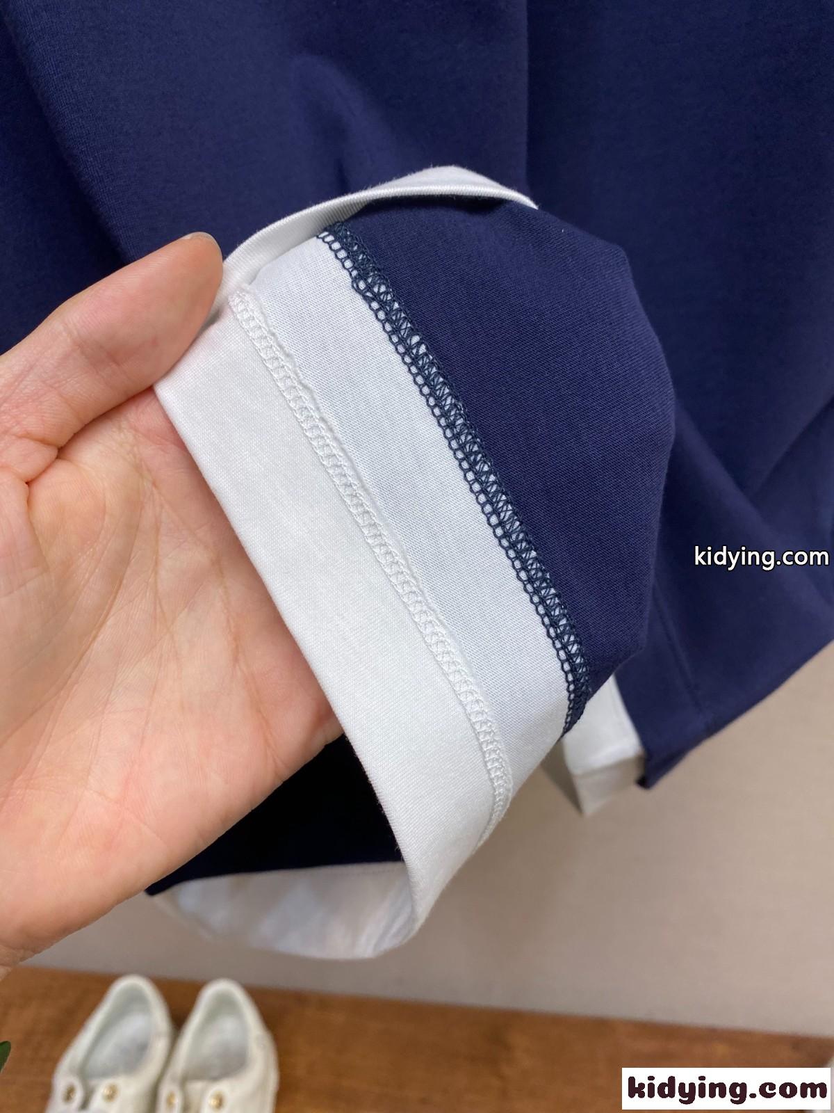 おしゃれ コットン 半袖Tシャツ プラダ Tシャツ コピー ユニセックス ブルー-3
