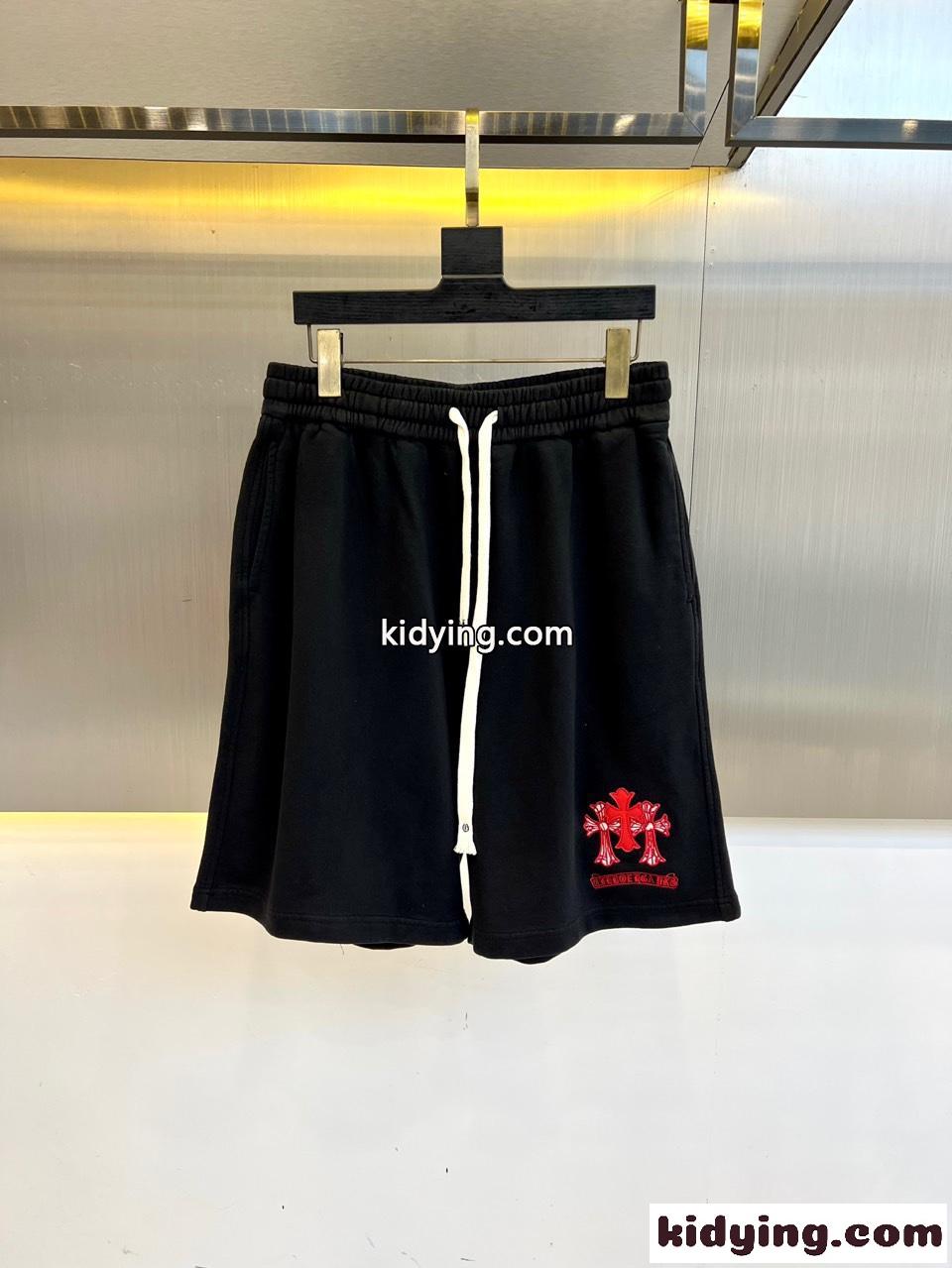 カジュアル ロゴ入り ハーフパンツ クロムハーツ パンツ コピー ショートパンツ ブラック-0