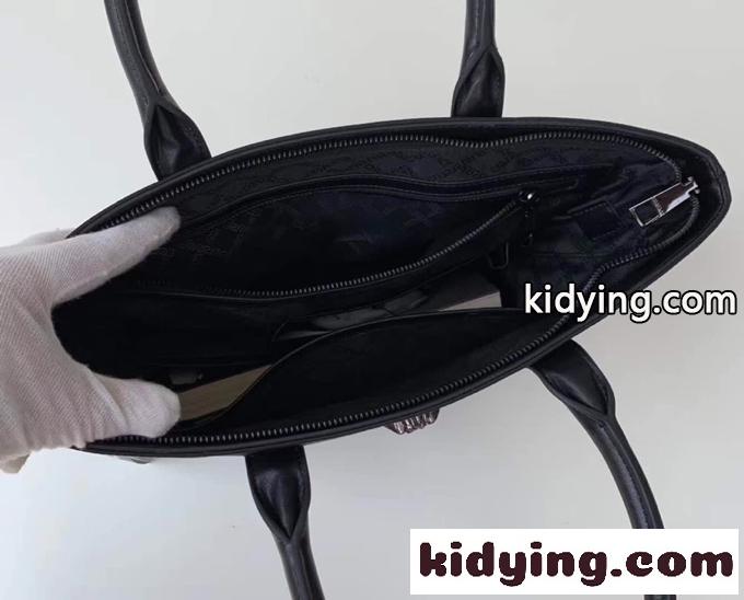シンプル おしゃれ 薄型 ショルダー ビジネスバッグ トートバッグ ヴェルサーチェ バッグ コピー メンズ 高品質 ブラック-3