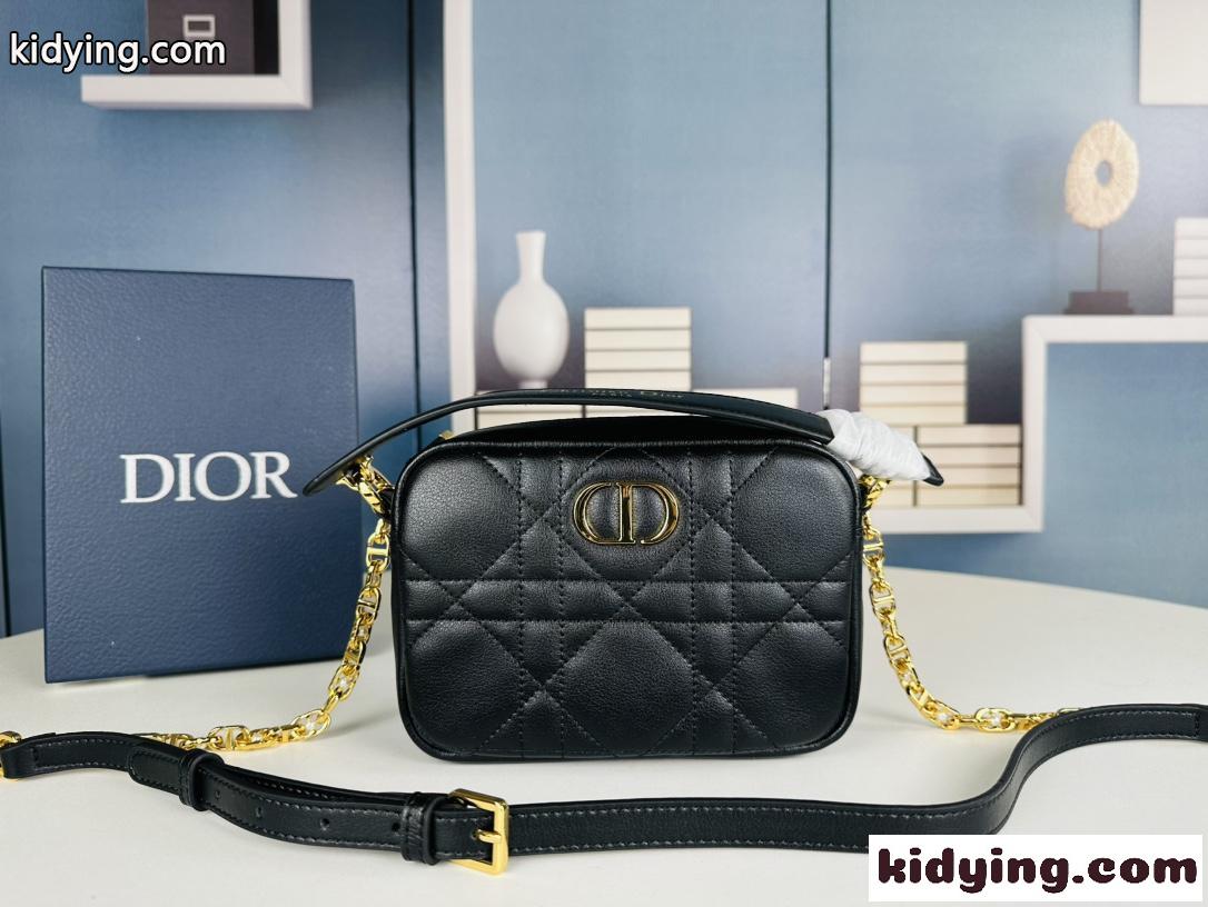 Dior Caro トップハンドル カメラバッグ スモール クリスチャン・ディオール バッグ コピー ブラック-1