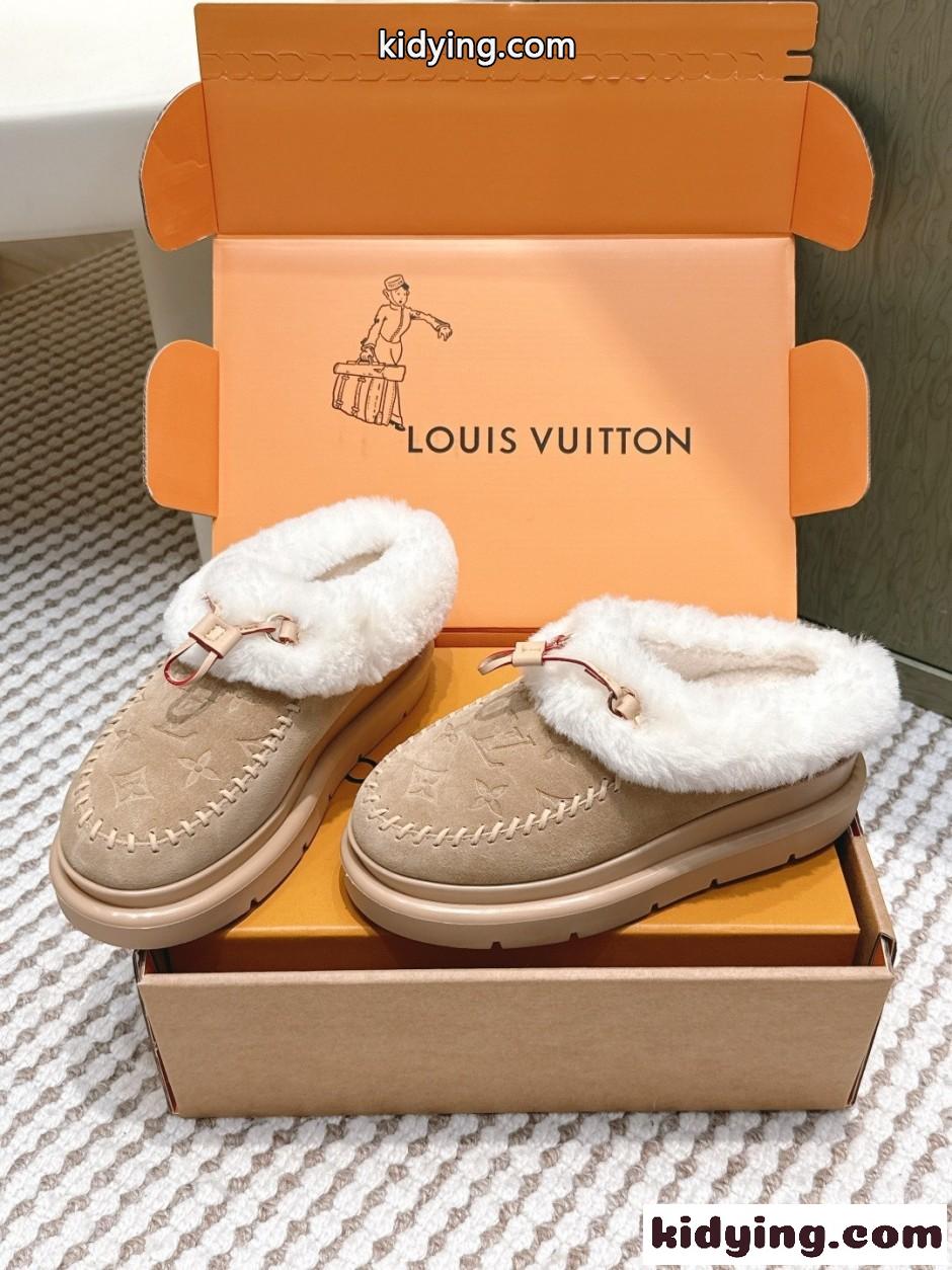 秋冬 大人気 LV SKI コルティナ ミュール ルイ・ヴィトン スーパーコピー ベージュ-2