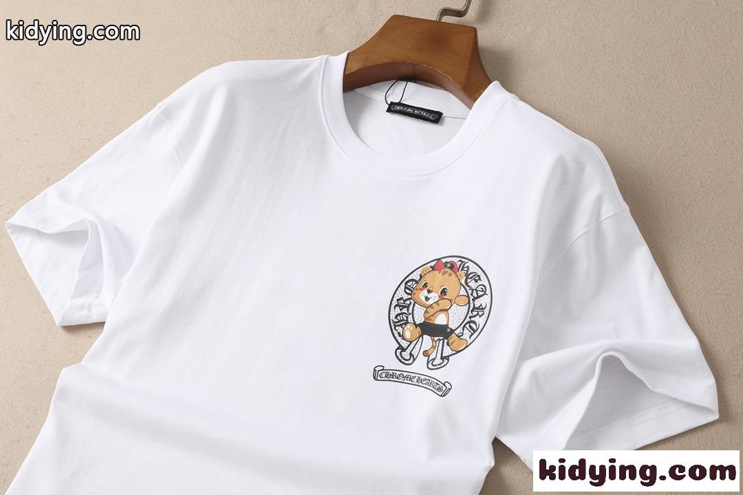 春夏 定番 クルーネック カジュアル 合わせやすい プリント クロムハーツ 半袖Tシャツ コピー 着心地いい-4