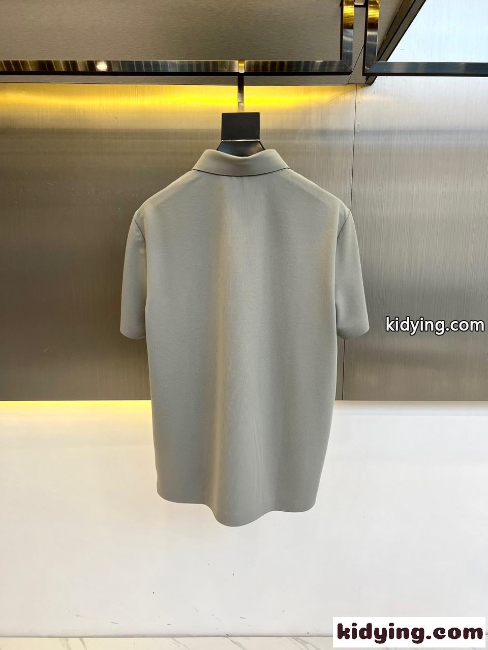 シンプル 上品 快適 半袖ポロシャツ トムブラウン Tシャツ スーパーコピー グレー-3