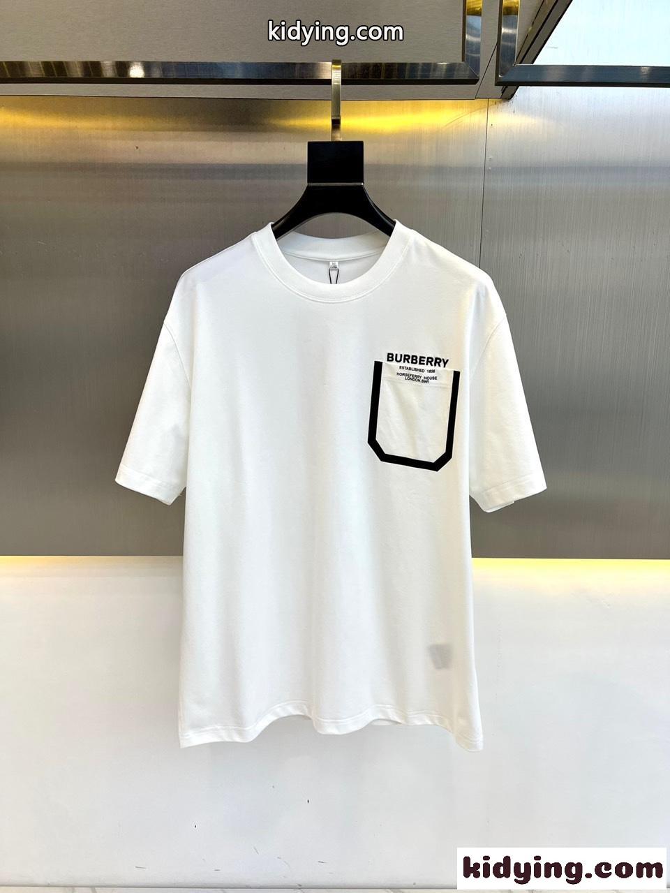 定番 カジュアル バーバリー Tシャツ コピー クルーネック 半袖Tシャツ ホワイト-0