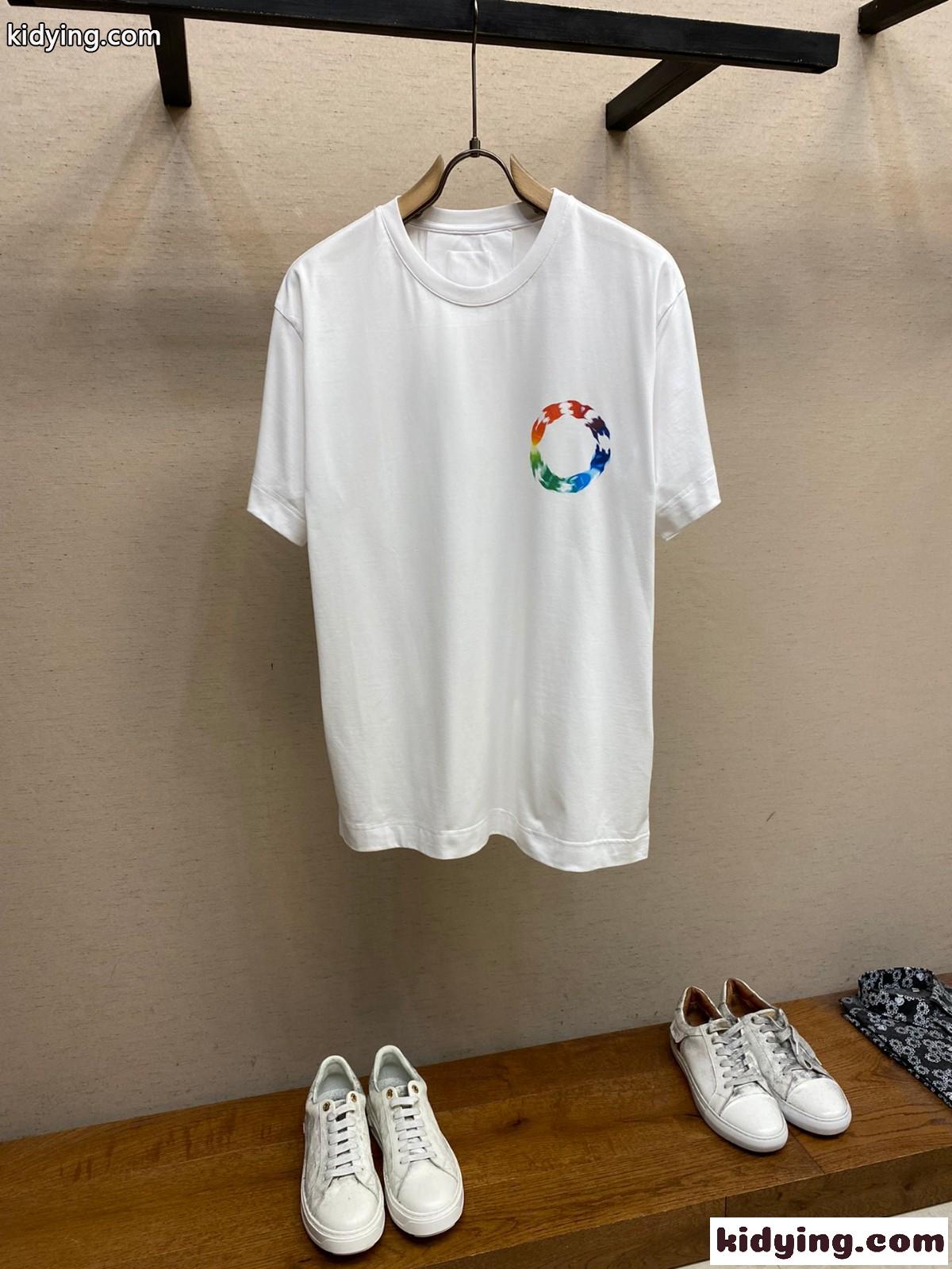 カジュアル 人気 サークル プリント 半袖Tシャツ ジバンシィ Tシャツ コピー-0