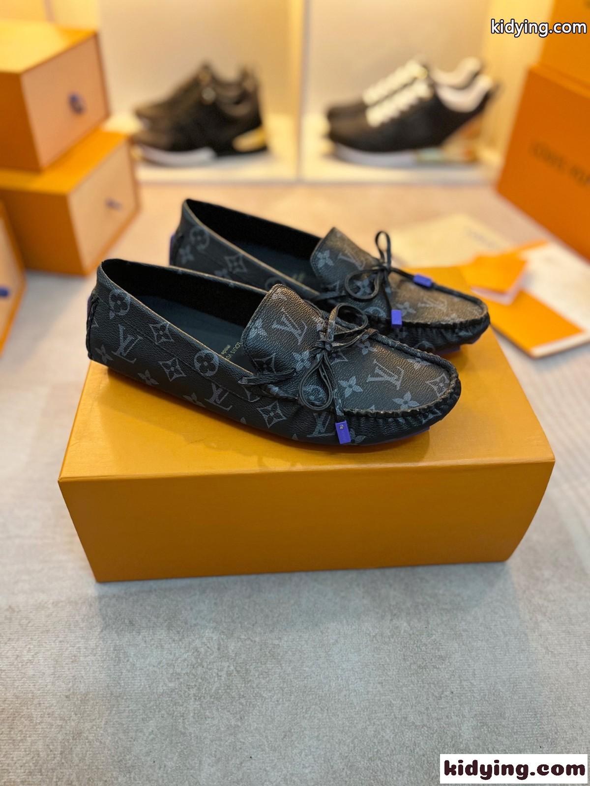 LV ドライバー・ライン ローファー ルイ・ヴィトン スーパーコピー モカシン パープル-1