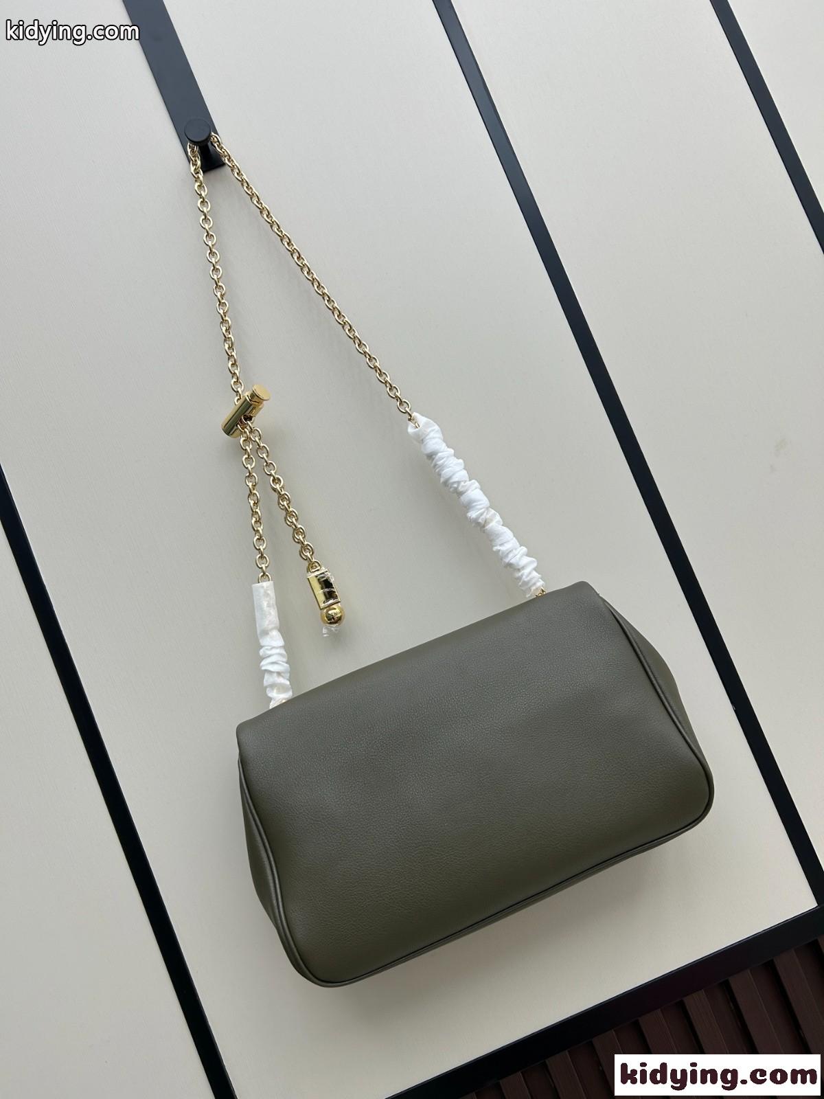 人気 グレインレザー Chloé Heritage ショルダーバッグ クロエ バッグ スーパーコピー グリーン-2