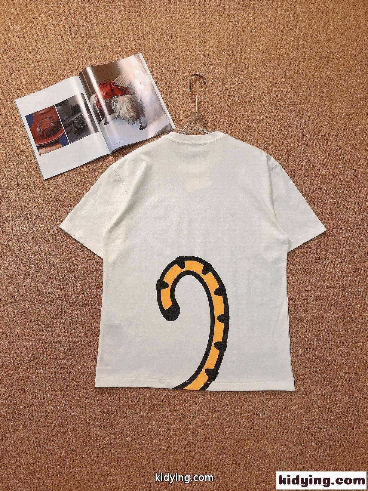 可愛い 定番 タイガー ロゴ プリント ケンゾー tシャツ レディース コピー 合わせやすい クールネック 半袖 ホワイト ブラック-2